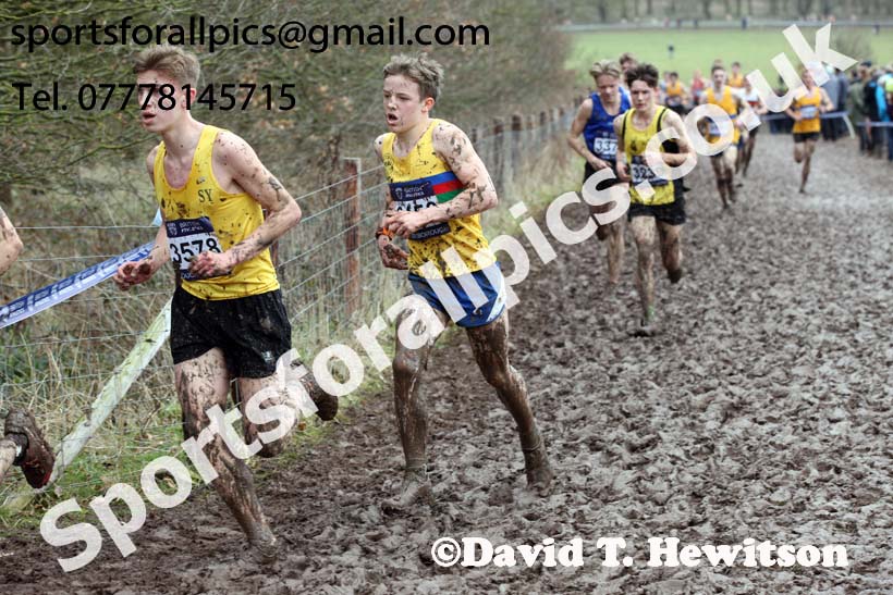 Mens under-17s 2018 British Inter Counties Cross Country Champs., Prestwold Hall, Loughborough. Photo: David T. Hewitson/Sports for All Pics